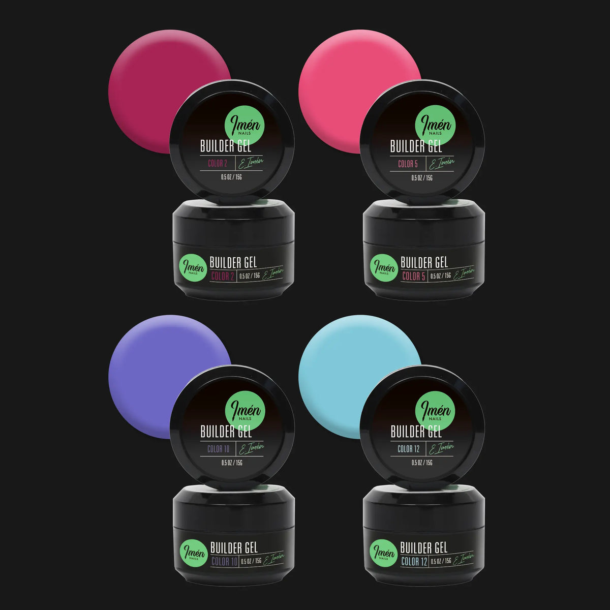 Imen Set Builder Gel Color Collection II (2,5,10,12) v1, 4×15gr