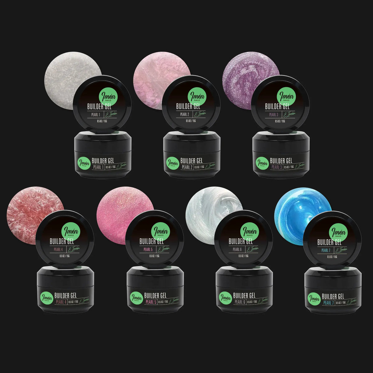 Imen Set Builder Gel Pearl (1,2,3,4,5,6,7) v1, 7×15gr
