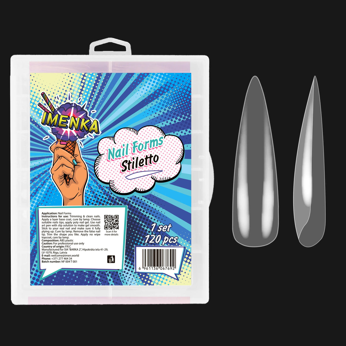 Imenka Nail Forms Imenka "Stiletto", 120pcs