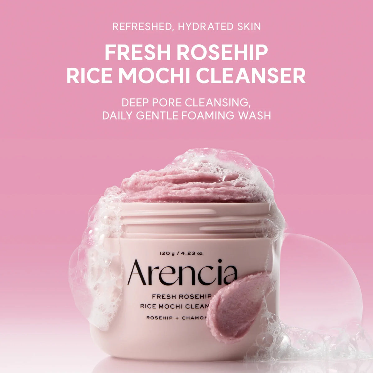 Arencia Fresh Rosehip Rice Mochi Cleanser 120g — product image 3