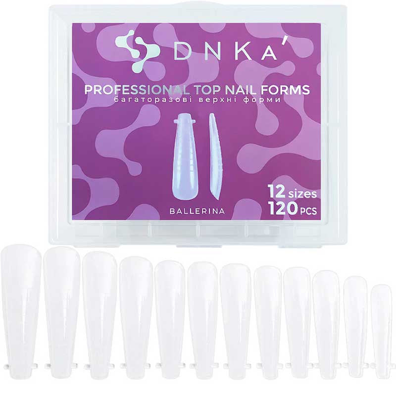 Top forms for building nails - DNKa Top Nail Forms Ballerina - 120 pcs — image 3