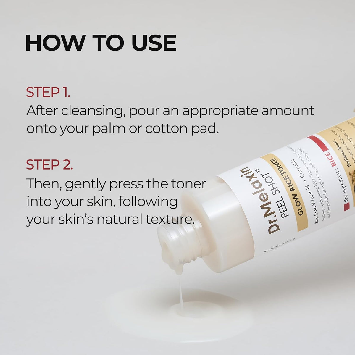 Dr. Melaxin Peel Shot Glow White Rice Toner 200ml — product image 6