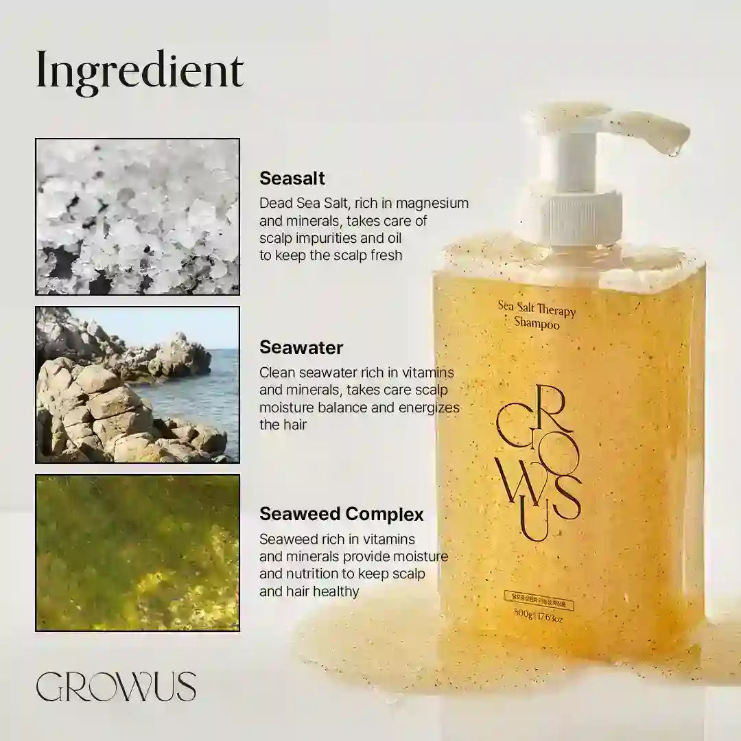 Growus Sea Salt Therapy Shampoo 500ml — product image 4