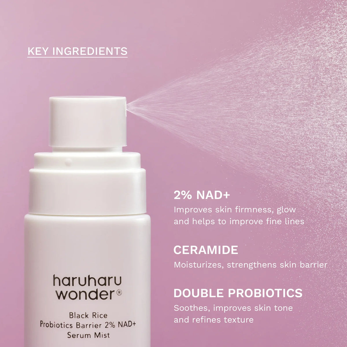 Haruharu Wonder Black Rice Probiotics Barrier 2% NAD+ Serum Mist 80ml — product image 6
