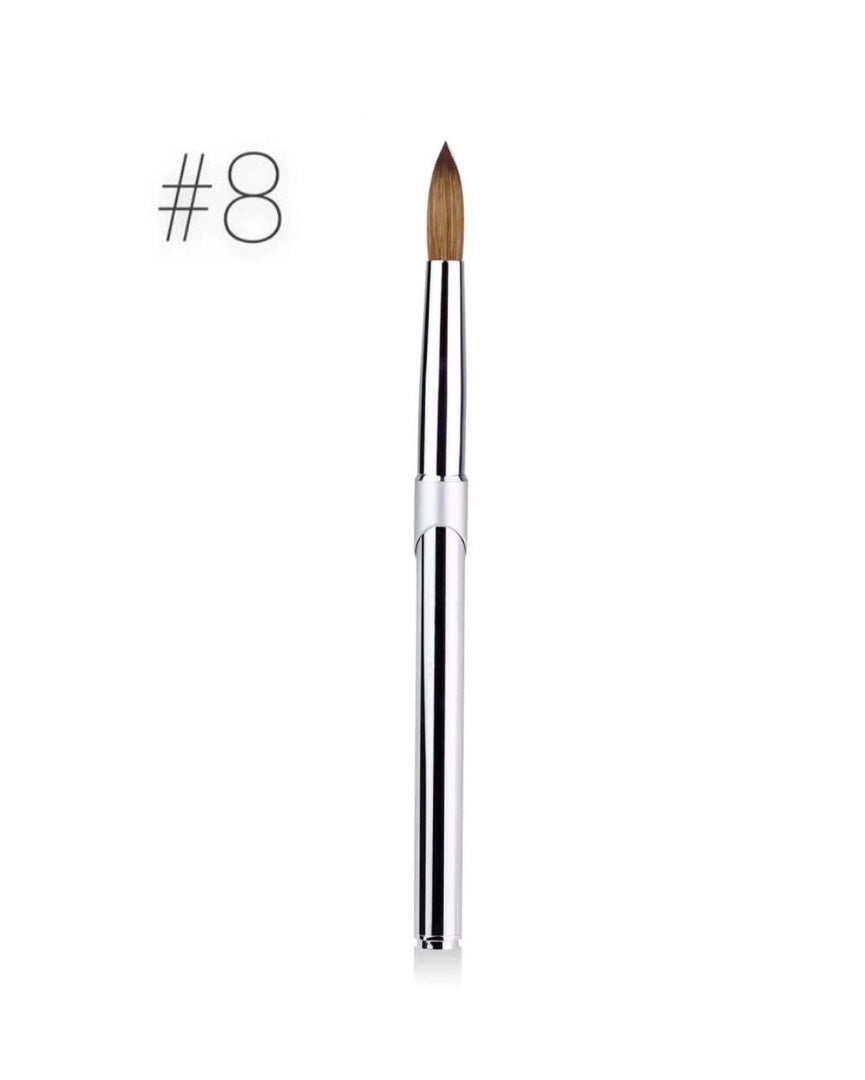 MOLOKOM Polygel brush, Kolinsky Hair №8 Silver