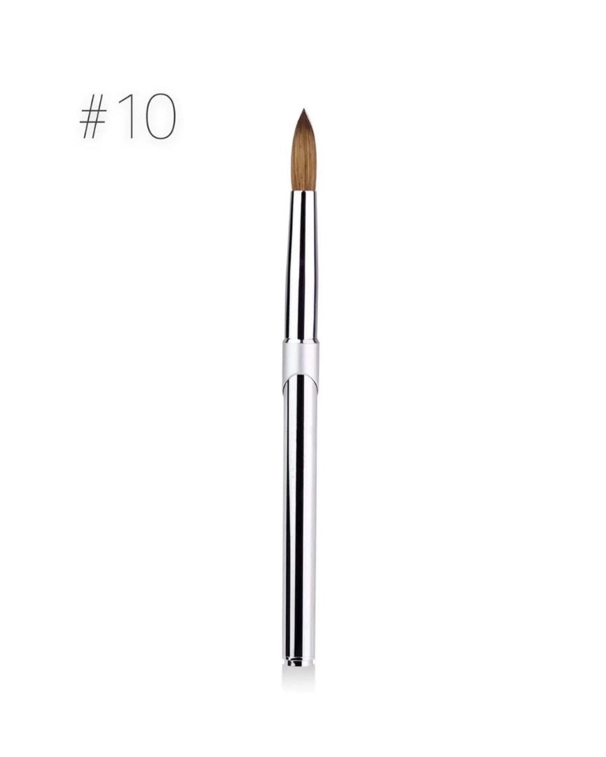 MOLOKOM Polygel brush, Kolinsky Hair №10 Silver