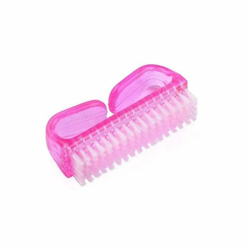 Nail brush with open handle Pink