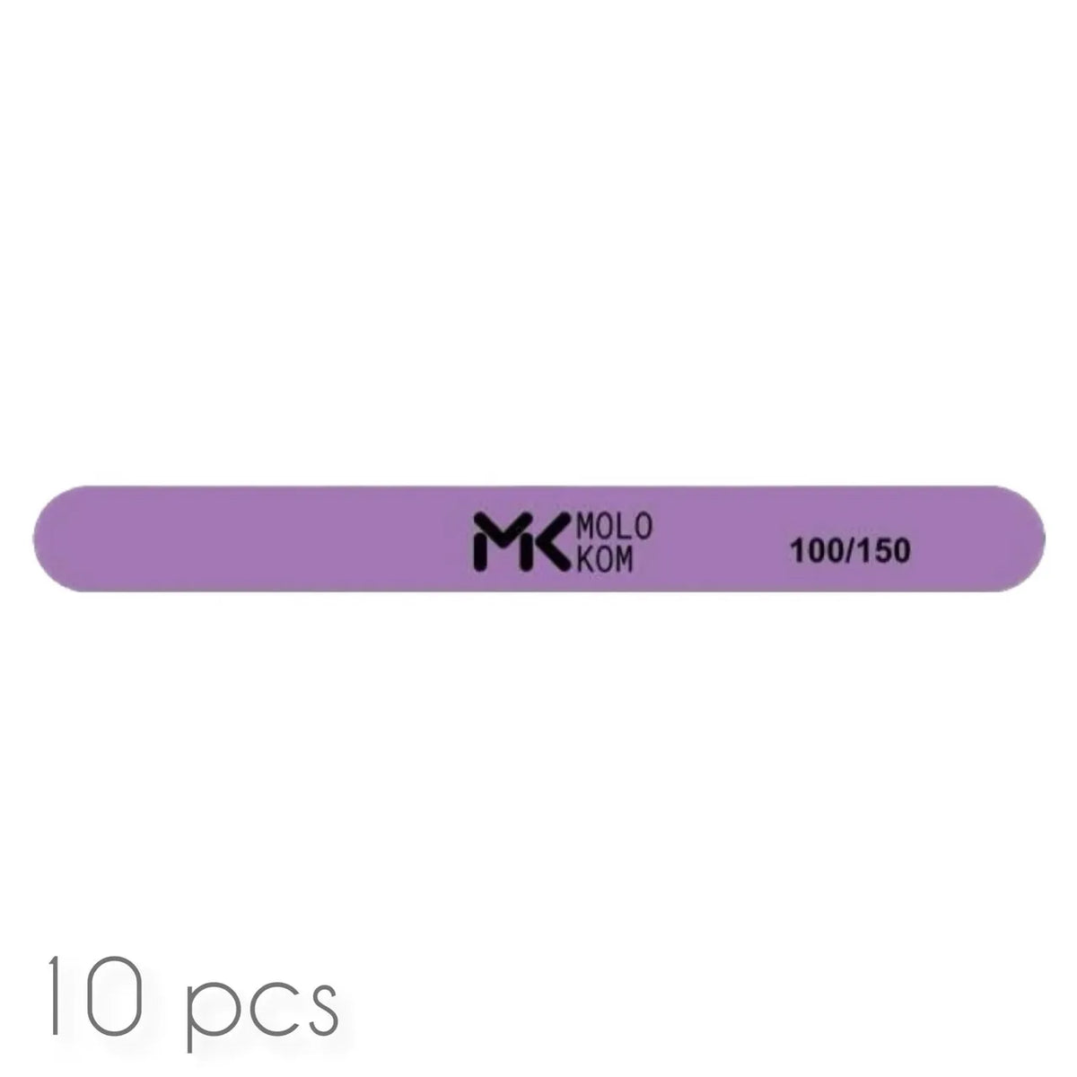 MOLOKOM Nail File 100/150 grit, Straight (10 pcs)
