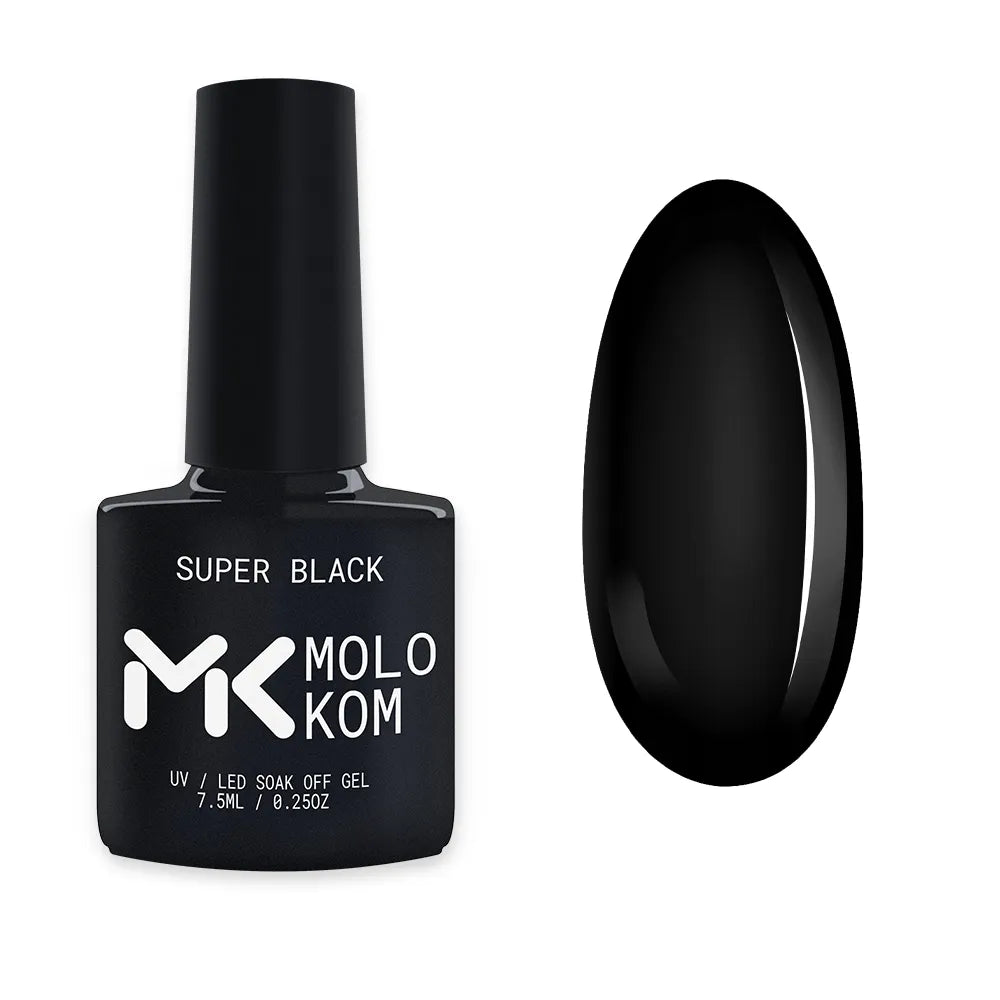 MOLOKOM Gel Polish Super Black 7.5 ml
