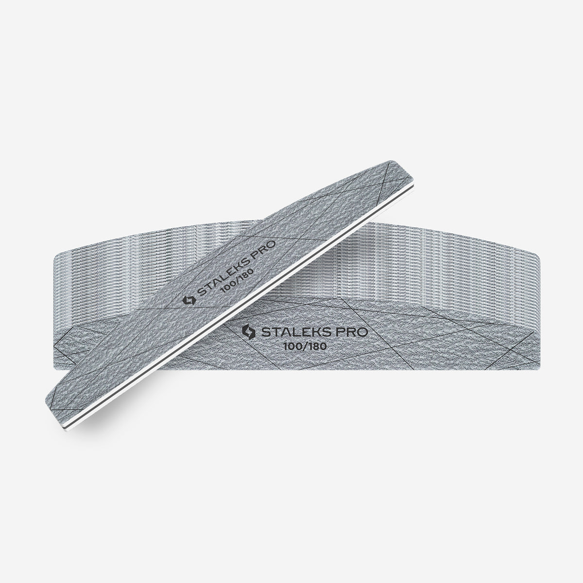 STALEKS Nail File 100/180 grit, Crescent (25 pcs)