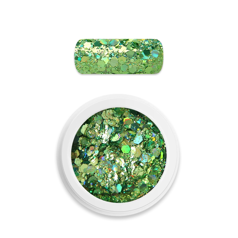 Holo Glitter Mix 08 GREEN | MOYRA