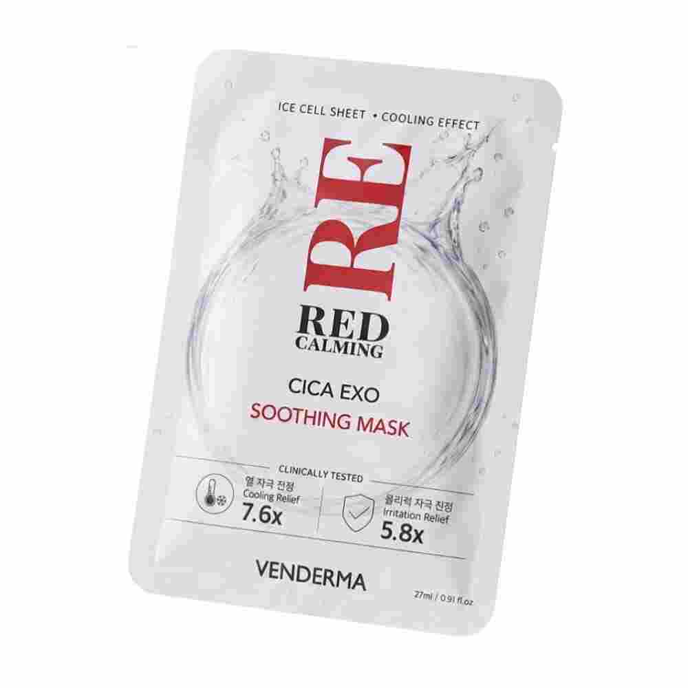 VENDERMA Red Calming Cica Exo Soothing Mask 27ml — Фото товара 1