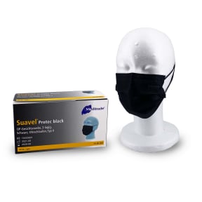 Surgical Masks Meditrade Suavel® Protec, BLACK, 50 pcs — NailMarket product photograph