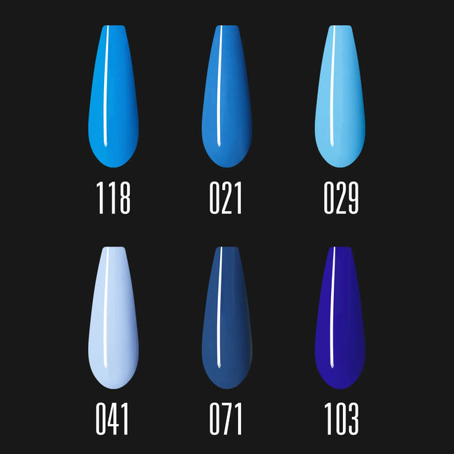 Imen Gel Polish Set (6 pcs) Blue