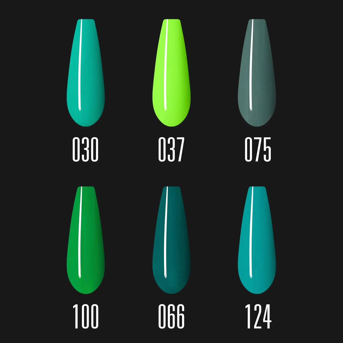 Imen Gel Polish Set (6 pcs) Green