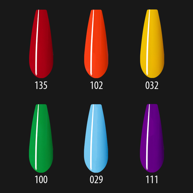 Imen Gel Polish Set (6 pcs) Rainbow