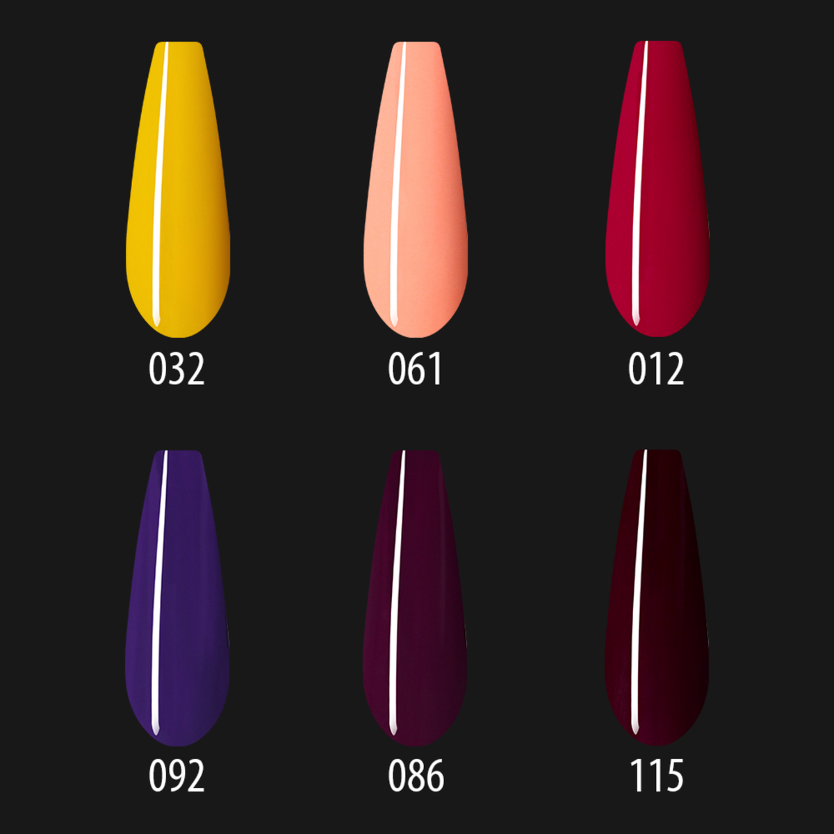 Imen Gel Polish Set (6 pcs) Tropical sunset