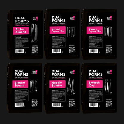 R2Go Set of 6 Dual Forms R2Go (Arched Almond, Arched Square Mini, Elegant Square, Elegant Square Mini, Needle Stiletto, Smooth Oval)