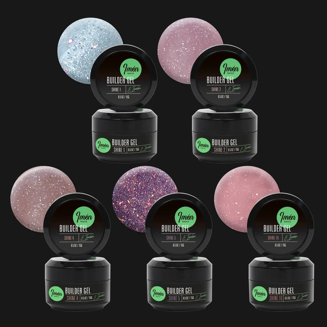 Imen Set Builder Gel Shine Collection I (1, 2, 4, 5, 10) v1, 5×15gr