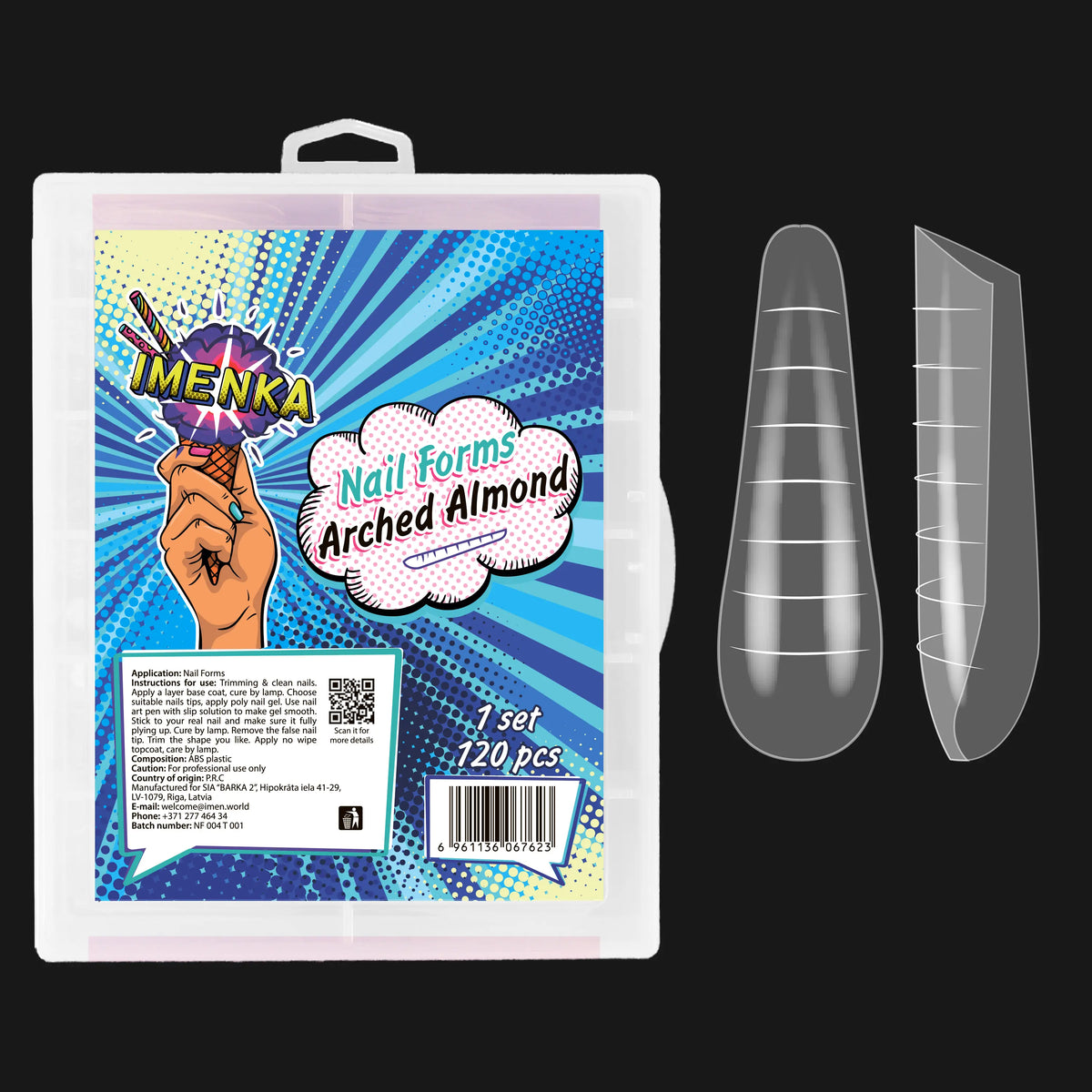 Imenka Nail Forms Imenka "Arched Almond", 120pcs