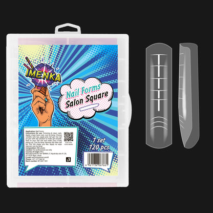 Imenka Nail Forms Imenka "Salon Square", 120pcs