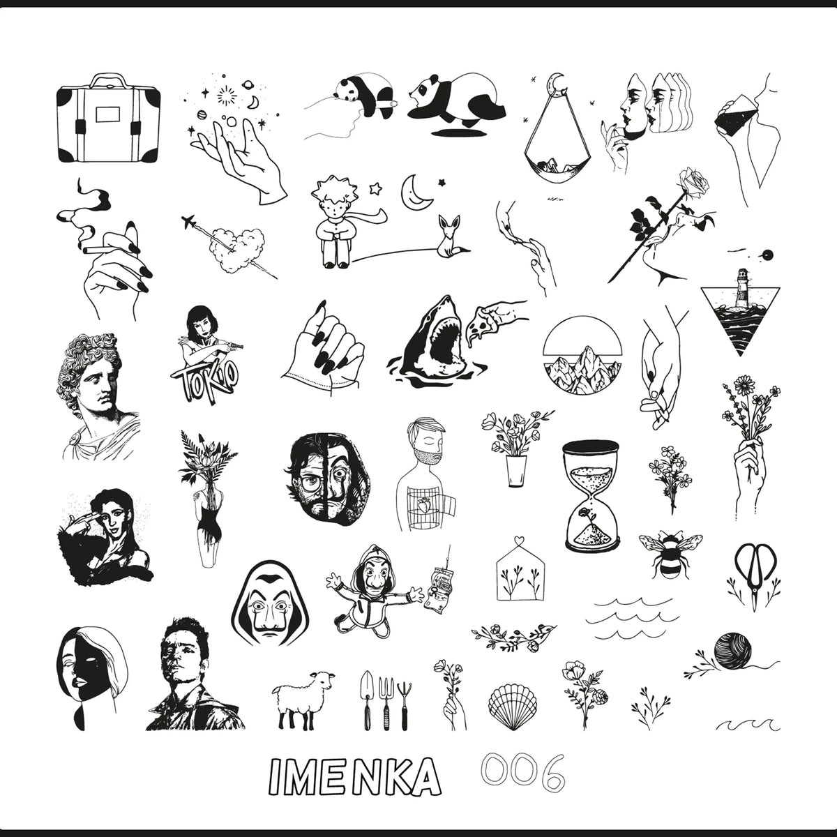 Imenka Set of Imenka Stamping plates 6*6
