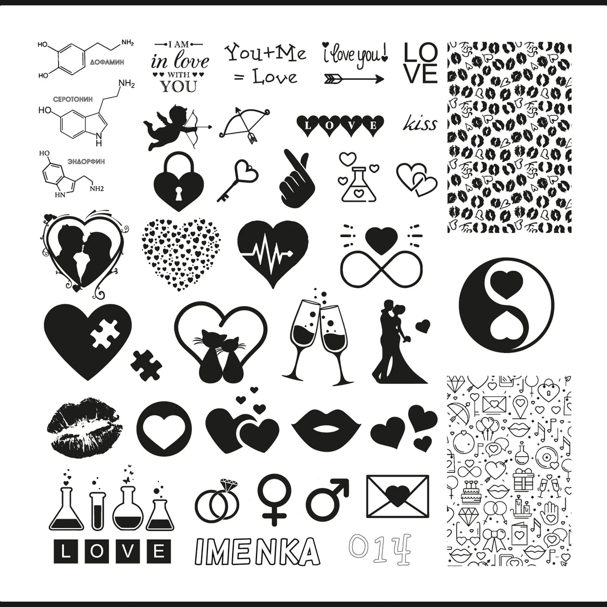 Imenka Set of Imenka Stamping plates 6*6