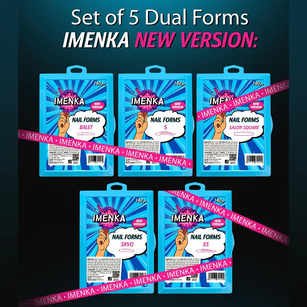 Imenka Pack of 5 Nail Forms Imenka v2