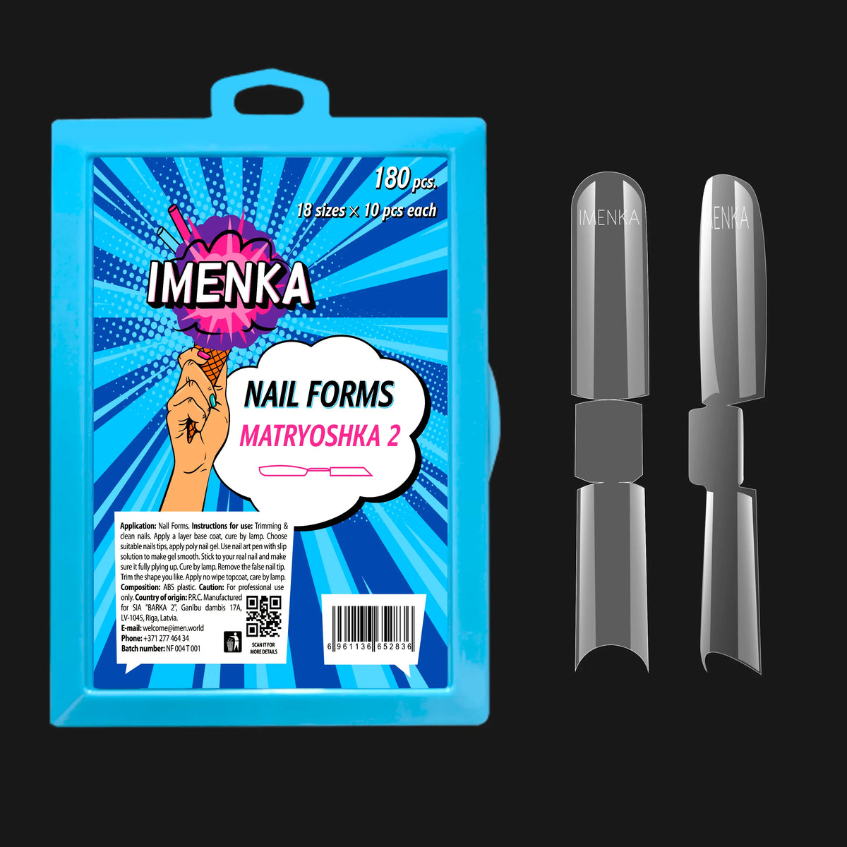 Imenka Nail Forms Imenka "Matryoshka 2", 180pcs
