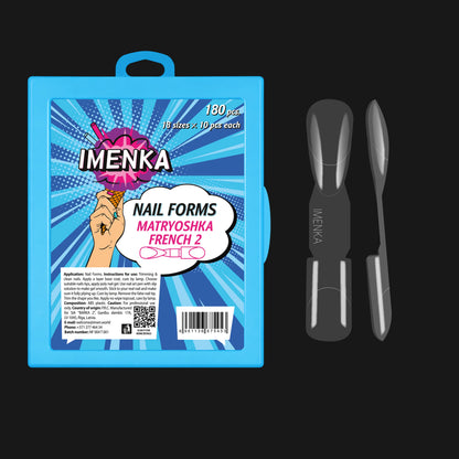 Imenka Nail Forms Imenka "Matryoshka French 2", 180pcs