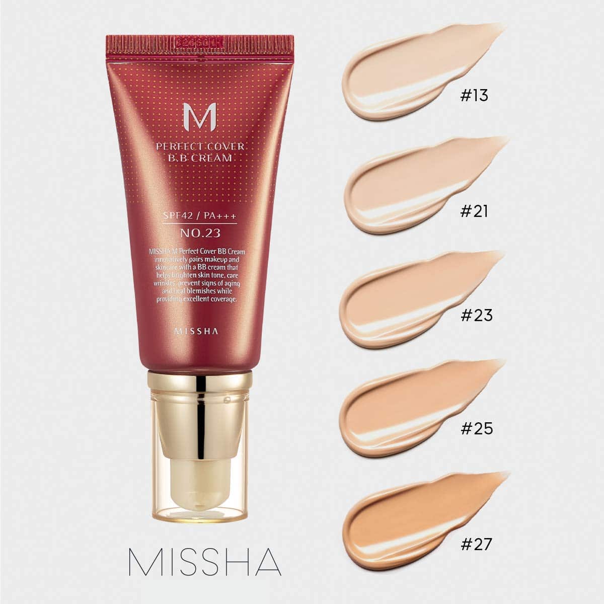 Missha M Perfect Cover BB Cream SPF42 — 21 Light Beige 50ml