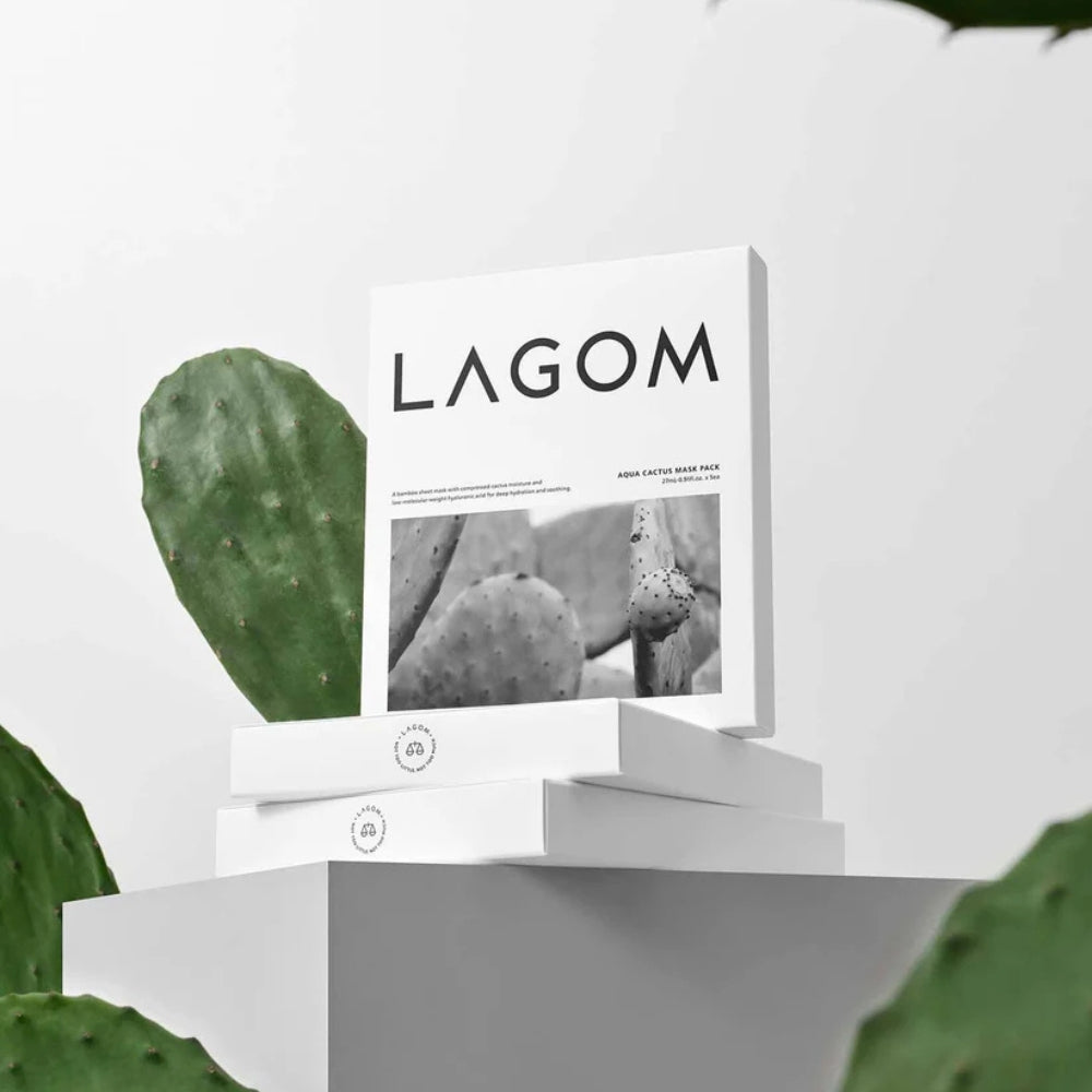 LAGOM Aqua Cactus Mask — 5 Masks