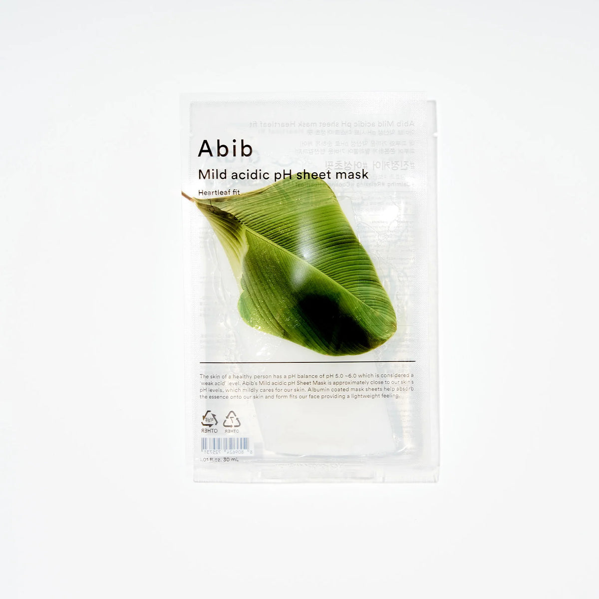 Abib Mild Acidic pH Sheet Heartleaf Fit Mask — Фото товара 1