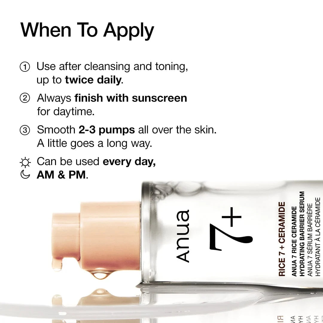 Anua Rice 7 Ceramide Hydrating Barrier Serum 50ml — product image 3