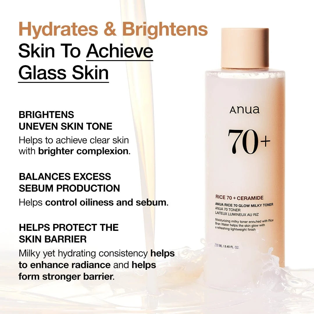 Anua Rice 70 Glow Milky Toner 250ml — product image 2