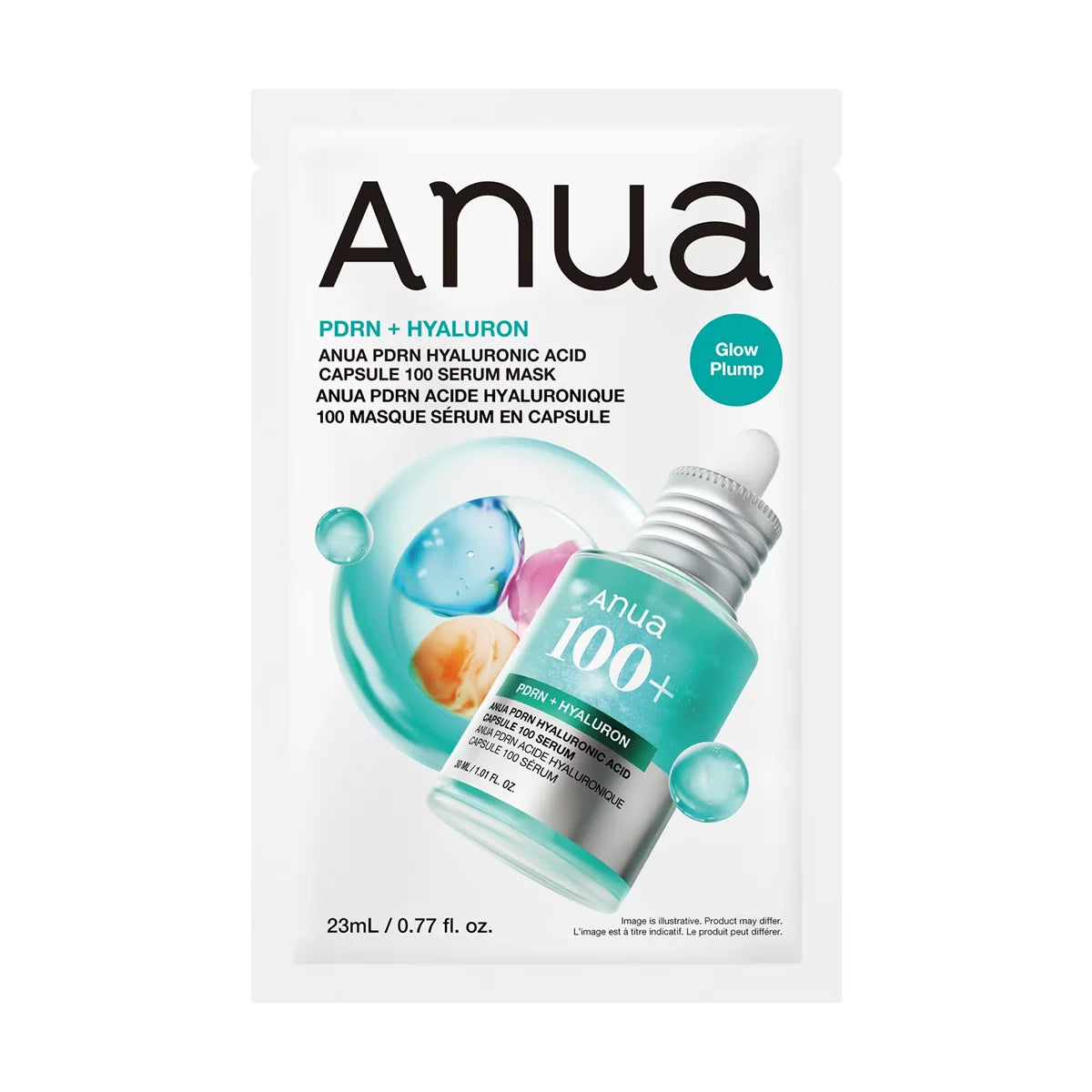 Anua PDRN Capsule d'acide hyaluronique 100 Feuille de masque sérique 23 ml — Photo du produit 1