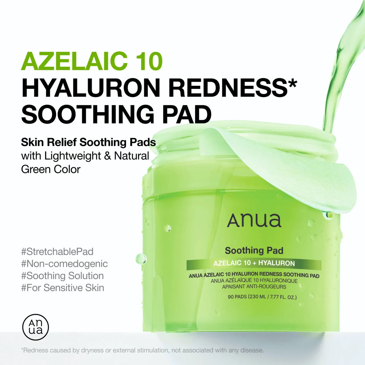 Anua Azelaic Acid 10 Hyaluron Redness Soothing Pad 90pcs — product image 3