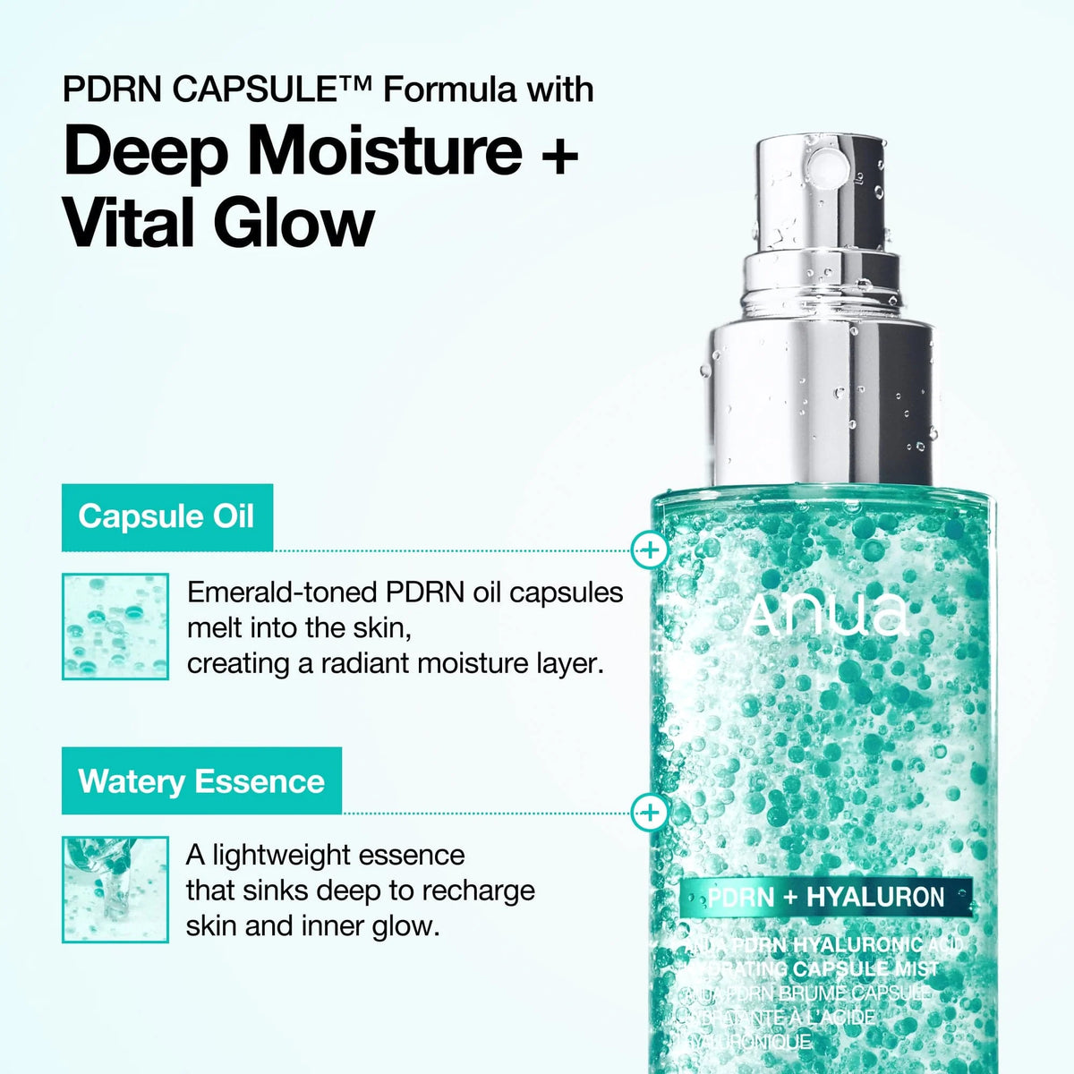 Anua PDRN Capsule hydratant l'acide hyaluronique Mist 100 ml — Photo du produit 2