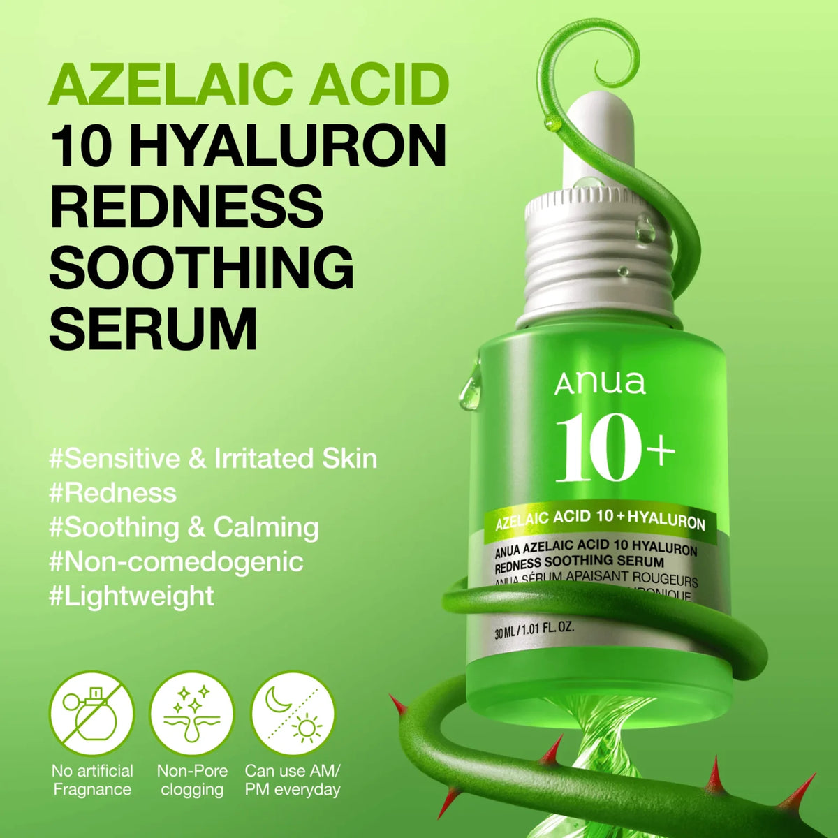 Anua Azelaic Acid 10 Hyaluron Redness Soothing Serum 30ml — product image 2