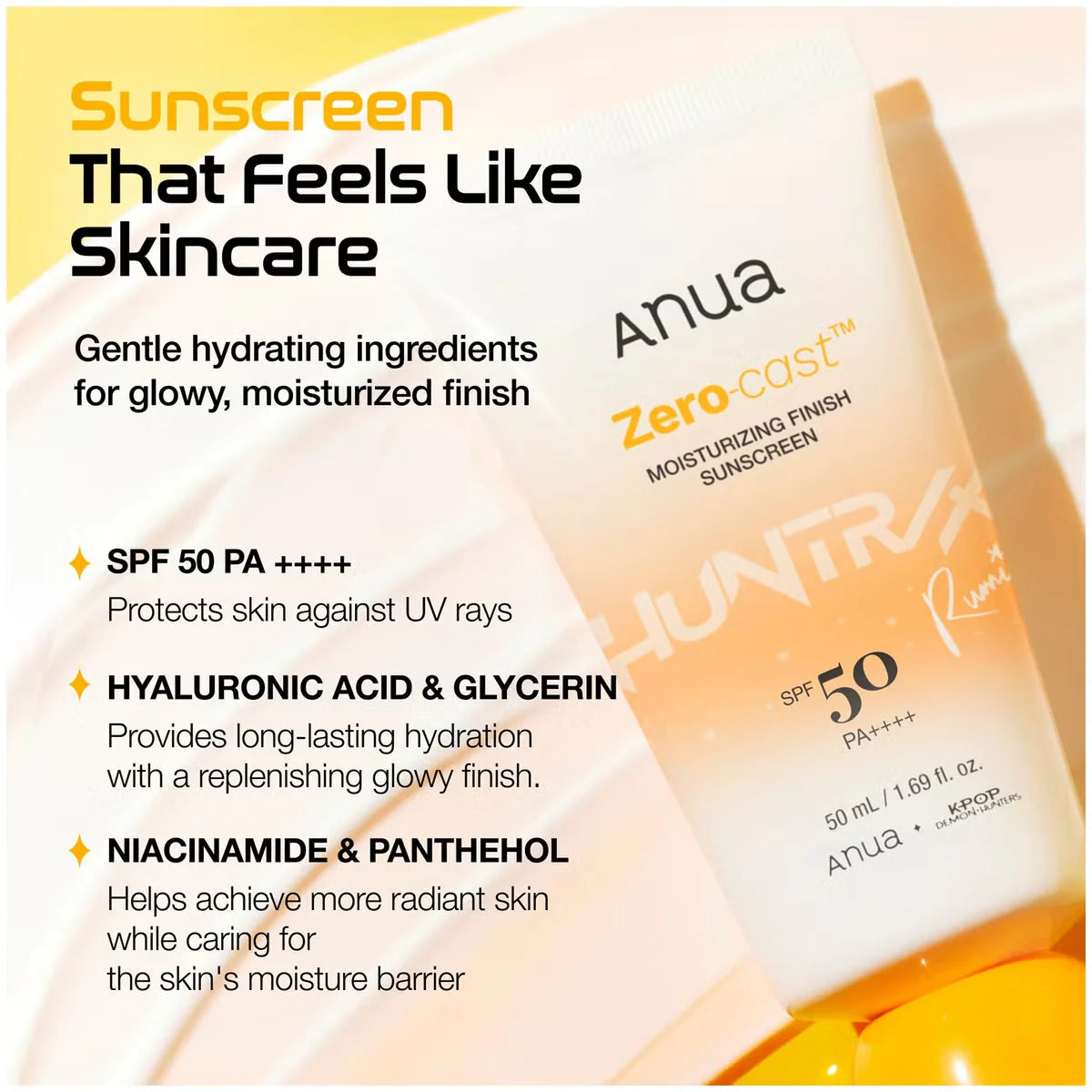 Anua K Pop Demon Hunters Zero Cast Moisturizing Finish Sunscreen 50ml — Фото товара 3