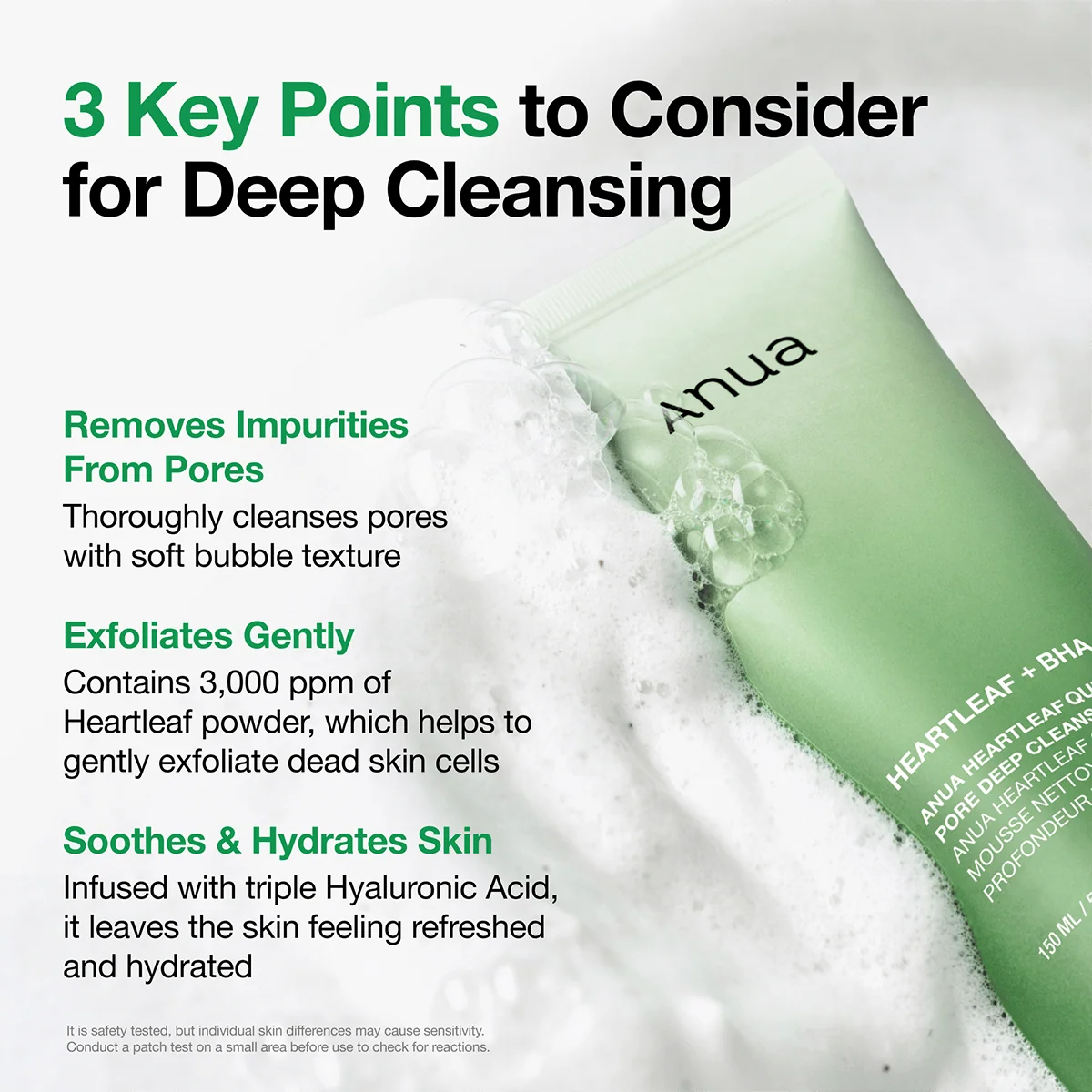 Anua Heartleaf Quercetinol Pore Deep Cleansing Foam 150ml — product image 2
