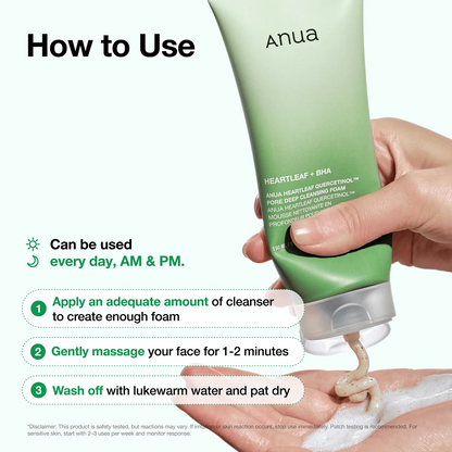 Anua Heartleaf Quercetinol Pore Deep Cleansing Foam 150ml — product image 3