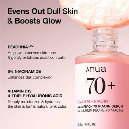 Anua Peach 70% Niacin Serum 30ml — product image 2