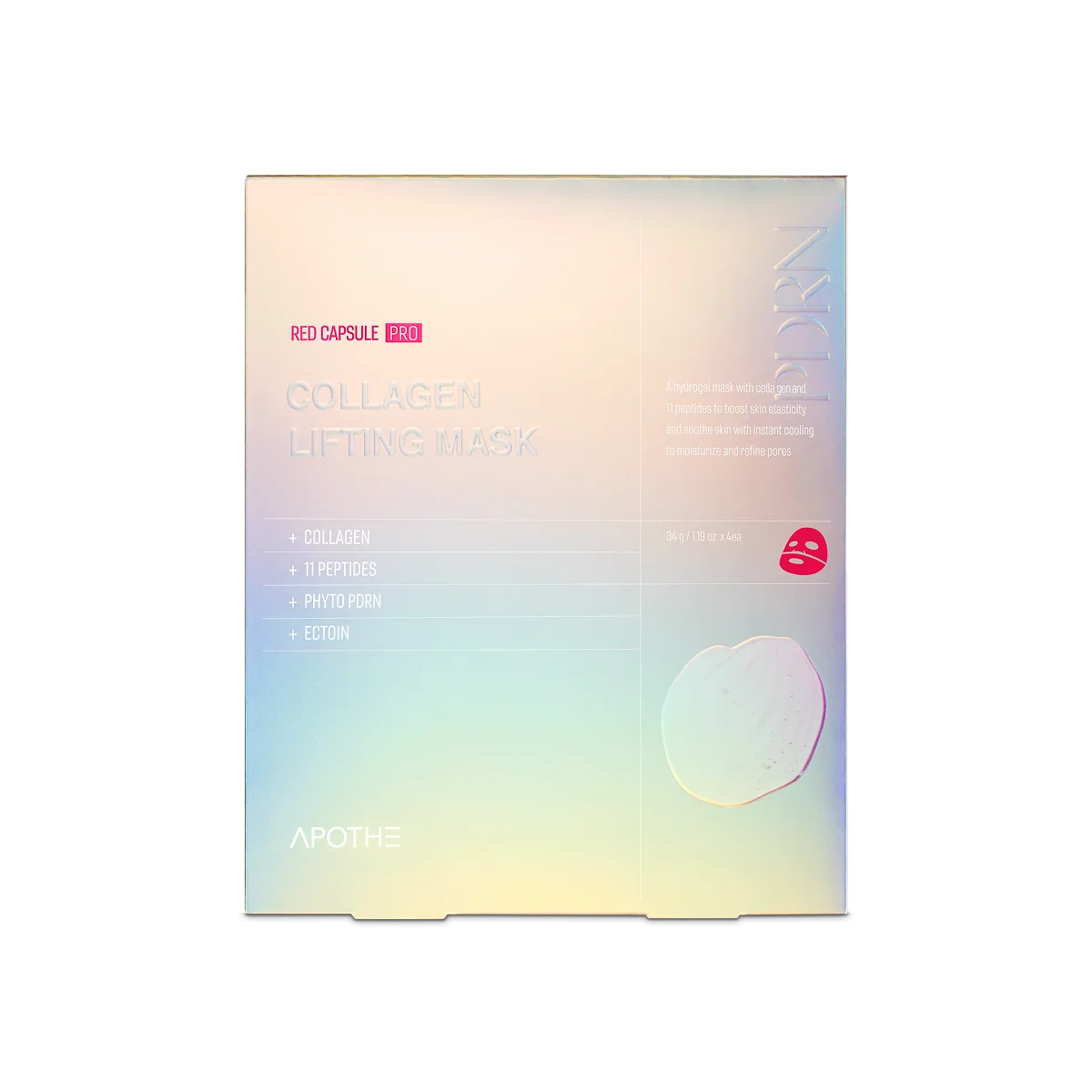Apothe Red Capsule Pro Collagen Lifting Mask — 4 Masks