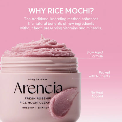 Arencia Fresh Rosehip Rice Mochi Cleanser 120g — product image 2