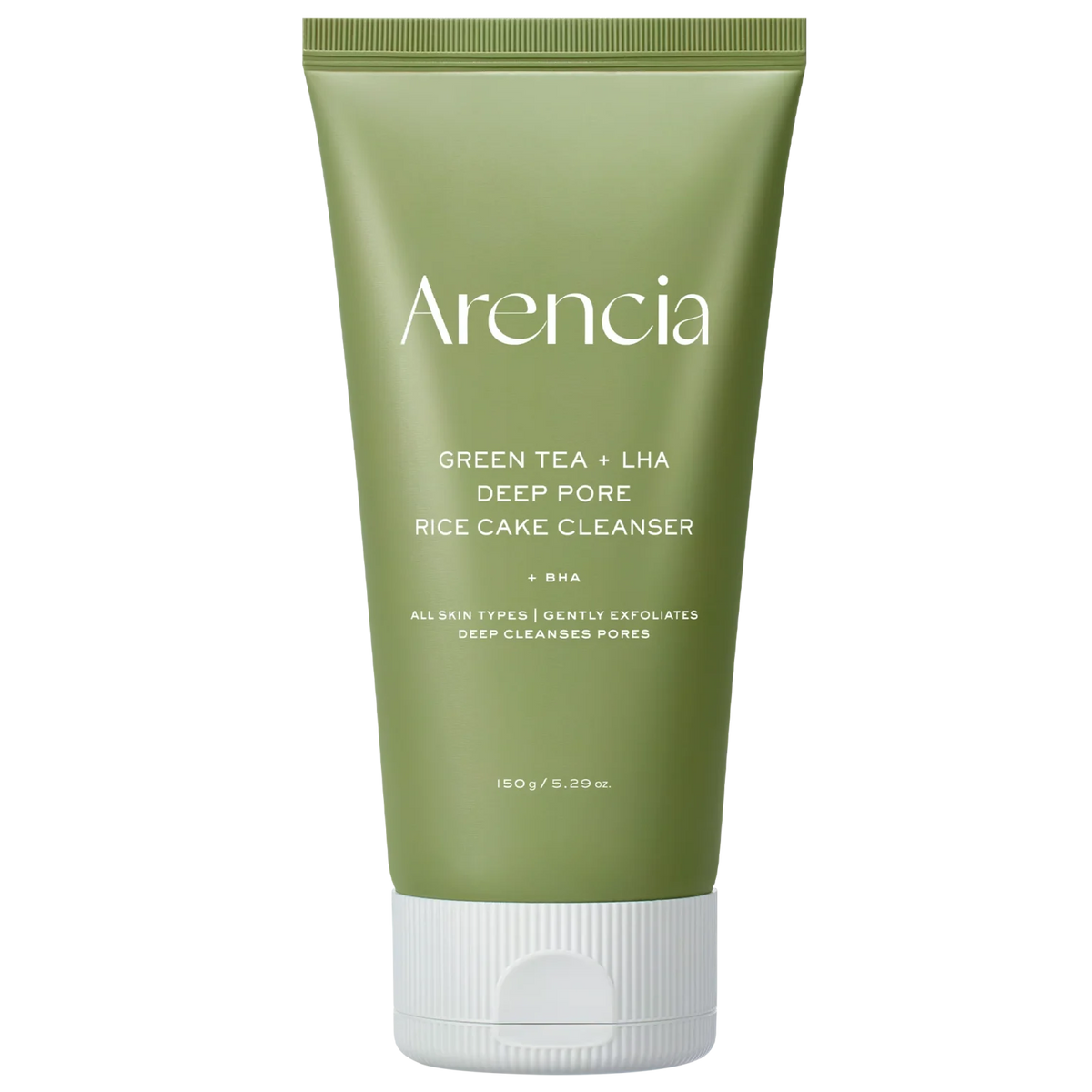 Arencia Green Tea + LHA Deep Pore Rice Cake Cleanser 150g — 150g