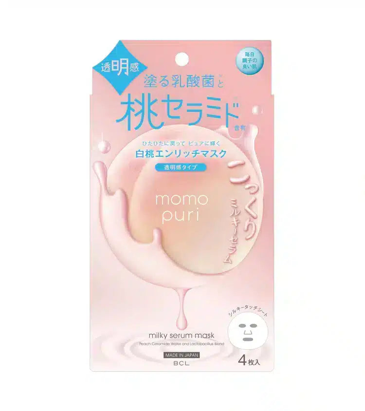 BCL Momopuri Milky Serum Mask 19ml — 1 Mask