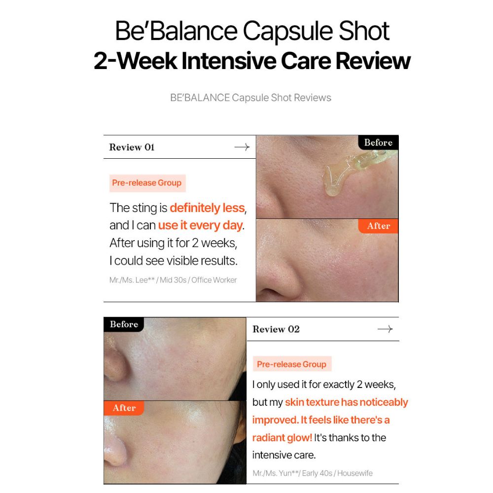BE BALANCE Apgrozījuma kapsulas Shot Ampoule 30 ml — Produkta attēls 2