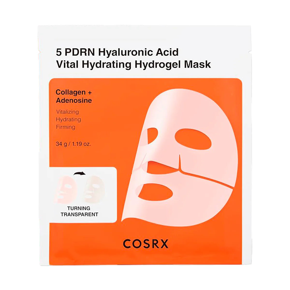 Cosrx 5 PDRN Hyaluronic Acid Vital Hydrating Hydrogel Mask — 1 Mask