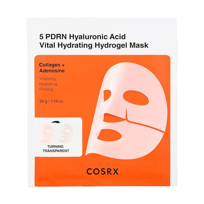 Cosrx 5 PDRN Hyaluronic Acid Vital Hydrating Hydrogel Mask — 1 Mask